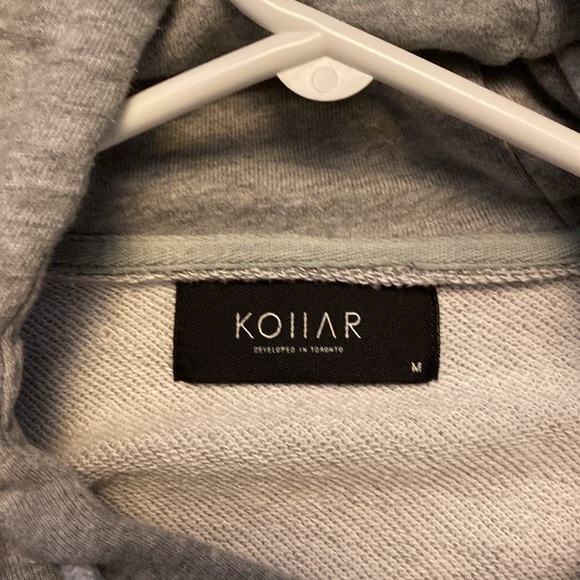 Men’s plain grey hoodie with small logo on the front. Kollar clothing brand . - Picture 3 of 3